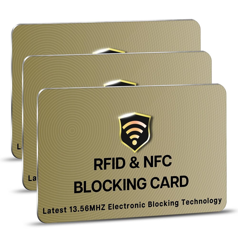 6004 RFID Protected Cards 3 Pack One Card Protects Entire Wallet Purse &